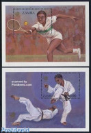 Zambia 1988 Olympic Games 2 S/s, Mint NH, Sport - Tennis - Tenis