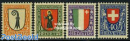 Switzerland 1923 Pro Juventute, Coat Of Arms 4v, Mint NH, History - Religion - Coat Of Arms - Religion - Unused Stamps