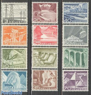 Switzerland 1949 Definitives 12v, Mint NH, Nature - Transport - Water, Dams & Falls - Automobiles - Cableways - Railwa.. - Neufs