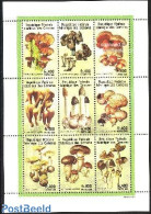 Comoros 1998 Mushrooms 9v M/s, Mint NH, Nature - Mushrooms - Mushrooms