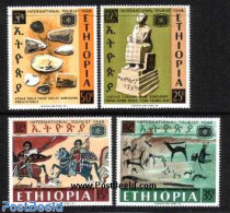 Ethiopia 1967 Int. Year Of Tourism 4v, Mint NH, History - Nature - Various - Archaeology - Horses - Tourism - Art - Ca.. - Archaeology