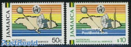 Jamaica 1991 Meteorology 2v, Mint NH, Science - Various - Meteorology - Maps - Klimaat & Meteorologie