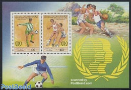 Libya Kingdom 1985 International Youth Year S/s, Mint NH, Sport - Various - Basketball - Football - International Yout.. - Basketball
