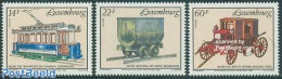 Luxemburg 1993 Museums 3v, Mint NH, Transport - Coaches - Railways - Trams - Art - Museums - Nuevos