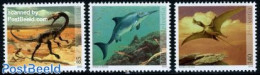 Switzerland 2010 Preh. Animals 3v, Mint NH, Nature - Animals (others & Mixed) - Fish - Prehistoric Animals - Ungebraucht