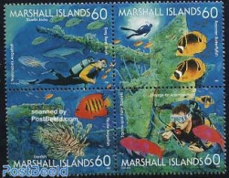 Marshall Islands 1997 Marine Life 4v [+], Mint NH, Nature - Sport - Fish - Diving - Vissen