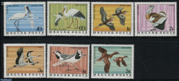 Hungary 1977 Hortobagy Park Birds 7v, Mint NH, Nature - Birds - Ducks - Storks - Geese - Ungebraucht