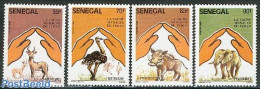 Senegal 1987 Ferlo National Park 4v, Mint NH, Nature - Animals (others & Mixed) - Birds - Elephants - Senegal (1960-...)
