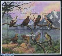 Tanzania 1996 Birds 8v M/s, Mint NH, Nature - Birds - Birds Of Prey - Owls - Tansania (1964-...)