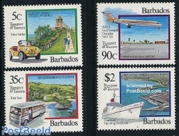 Barbados 1992 Tourism 4v, Mint NH, Transport - Various - Automobiles - Aircraft & Aviation - Tourism - Auto's