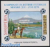 Albania 1970 World Cup Football S/s Imperforated, Mint NH, Nature - Sport - Horses - Football - Albanie