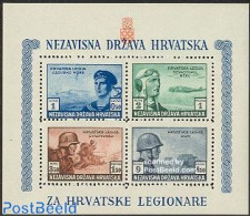 Croatia 1943 Army S/s, Mint NH, History - Transport - Various - Militarism - Aircraft & Aviation - Ships And Boats - U.. - Militares