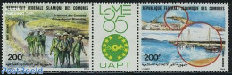 Comoros 1985 Philexafrique 2v+tab [:T:], Mint NH, Sport - Transport - Scouting - Philately - Ships And Boats - Schiffe