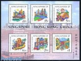 Singapore 1999 Tourism S/s, Joint Issue Hong Kong, Mint NH, Transport - Various - Ships And Boats - Joint Issues - Str.. - Schiffe