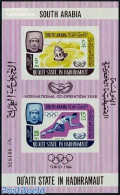 Aden 1966 Int. Co-operation S/s Imperforated, Mint NH, Sport - Transport - Olympic Games - Space Exploration - Aden (1854-1963)