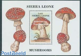 Sierra Leone 1988 Mushrooms S/s, Mint NH, Nature - Mushrooms - Paddestoelen