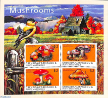 Grenada Grenadines 2000 Mushrooms 4v M/s, Boletus Legaliae, Mint NH, Nature - Mushrooms - Paddestoelen