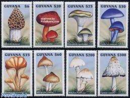 Guyana 1997 Mushrooms 8v, Mint NH, Nature - Mushrooms - Champignons