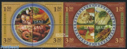 Macao 2008 Gastronomy 8v (2x[+]), Joint Issue Singapore, Mint NH, Health - Various - Food & Drink - Joint Issues - Neufs