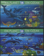 United Nations, Vienna 2010 One Planet, One Ocean 2 S/s, Mint NH, Nature - Animals (others & Mixed) - Fish - Sea Mammals - Fishes