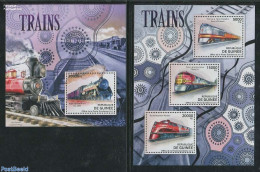 Guinea, Republic 2012 Railways 2 S/s, Mint NH, Transport - Railways - Eisenbahnen