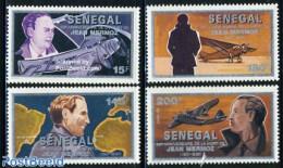 Senegal 1993 Jean Mermoz 4v, Mint NH, Transport - Aircraft & Aviation - Airplanes