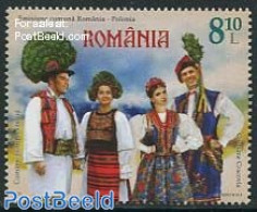 Romania 2013 Costumes 1v, Joint Issue Poland 1v, Mint NH, Various - Costumes - Joint Issues - Unused Stamps