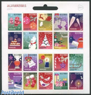 Netherlands 2014 Christmas, Newyear 20v M/s S-a, Mint NH, Nature - Religion - Sport - Deer - Owls - Christmas - Skatin.. - Unused Stamps