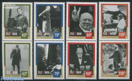 Isle Of Man 2015 Winston Churchill 4x2v [:], Mint NH, History - Churchill - Art - Paintings - Sir Winston Churchill