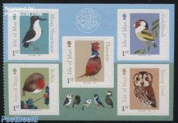 Isle Of Man 2016 Matt Sewells Birds 5v S-a, Mint NH, Nature - Birds - Owls - Isla De Man