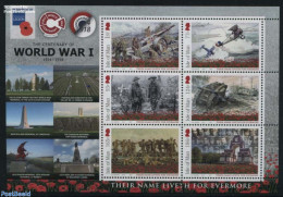 Isle Of Man 2016 World War I S/s, Mint NH, History - Transport - Aircraft & Aviation - World War I - Aviones