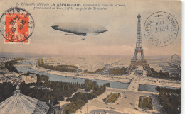 75-PARIS-LA TOUR EIFFEL-DIRIGEABLE MILITAIRE-N 611-B/0091 - Eiffeltoren