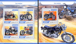 Djibouti 2017 Motorcycles 2 S/s, Mint NH, Transport - Motorcycles - Moto