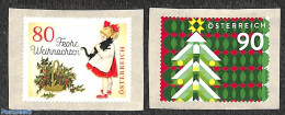 Austria 2018 Christmas 2v, Mint NH, Nature - Religion - Cats - Christmas - Ongebruikt