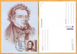 2022  Moldova Personalities Who Changed The World History MAXICARD Franz Peter Schubert (1797-1828), Austrian Composer. - Moldova