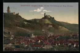 AK Weinheim I. Baden, Generalansicht Mit Der Wachenburg Und Burg Windeck  - Weinheim