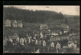 AK Calw, Blick Hinauf Zur Neuen Handelsschule über Der Stadt  - Calw