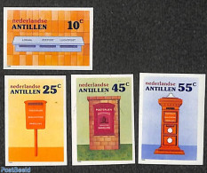 Netherlands Antilles 1986 Mail Boxes 4v, Imperforated, Mint NH, Mail Boxes - Post - Post