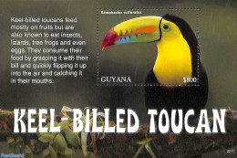 Guyana 2022 Keel-Billed Toucan S/s, Mint NH, Nature - Birds - Toucans - Guyane (1966-...)