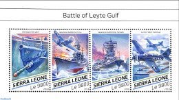 Sierra Leone 2018 Battle Of Leyte Gulf, Mint NH, History - Transport - Militarism - Aircraft & Aviation - Ships And Bo.. - Militaria