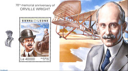 Sierra Leone 2018 70th Memorial Anniversary Of Orville Wright, Mint NH, Transport - Aircraft & Aviation - Vliegtuigen