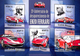 Guinea Bissau 2013 25th Anniversary Of Enzo Ferrari, Mint NH, Transport - Automobiles - Ferrari - Auto's