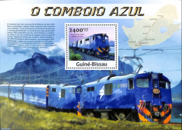 Guinea Bissau 2013 The Blue Train, Mint NH, Transport - Railways - Trains