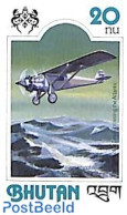 Bhutan 1978 First Atlantic Flight 1v, Imperforated, Mint NH, Transport - Aircraft & Aviation - Flugzeuge