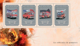 Guinea, Republic 2014 Fire Engines, Mint NH, Transport - Fire Fighters & Prevention - Sapeurs-Pompiers