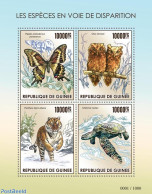 Guinea, Republic 2015 Endangered Species , Mint NH, Nature - Butterflies - Cat Family - Owls - Turtles - Autres & Non Classés