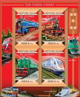 Guinea, Republic 2015 Russian Trains, Mint NH, Transport - Railways - Eisenbahnen