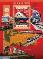 Guinea, Republic 2015 Russian Trains, Mint NH, Transport - Railways - Eisenbahnen