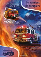 Guinea, Republic 2015 Fire Engines, Mint NH, Transport - Automobiles - Fire Fighters & Prevention - Voitures