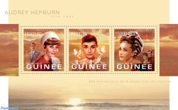 Guinea, Republic 2013 Audrey Hepburn, Mint NH, Nature - Performance Art - Movie Stars - Pigeons - Acteurs